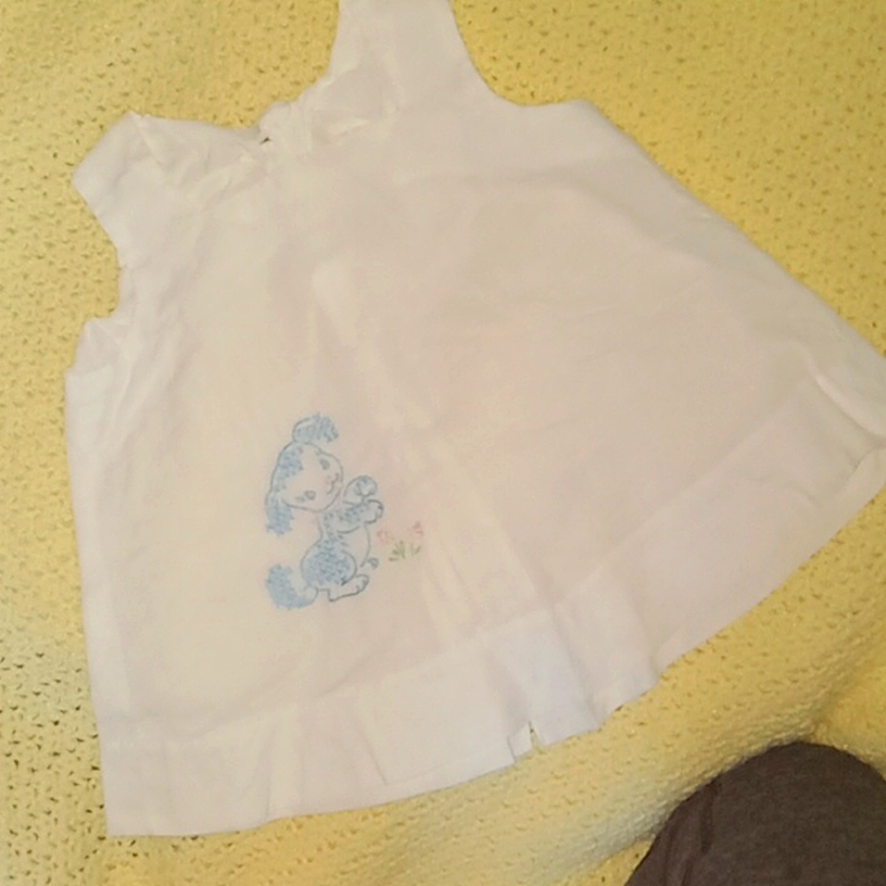 Vintage white linen dress